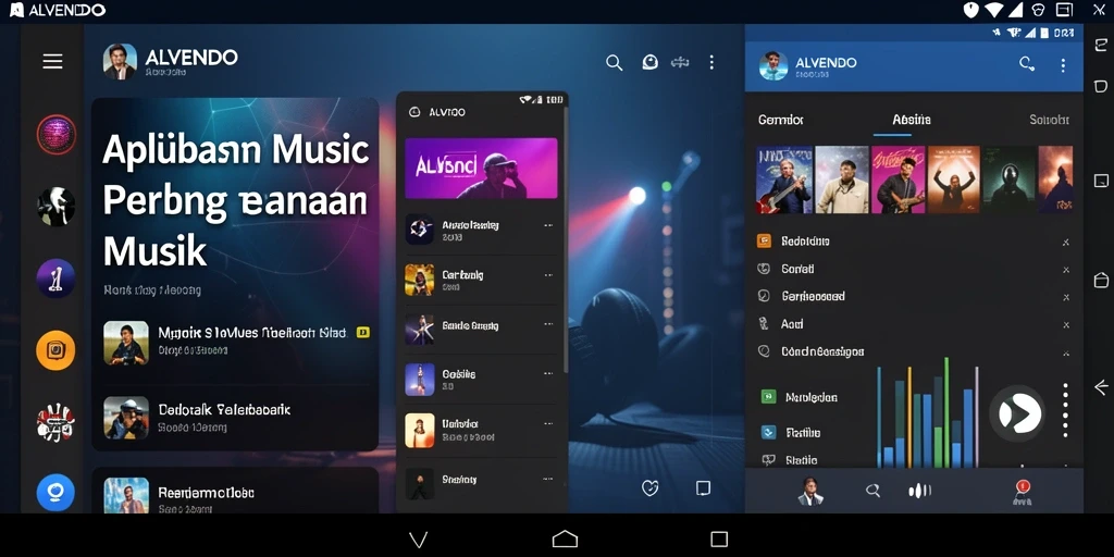 Tampilan gameplay menarik ALVENDO untuk para pecinta musik.