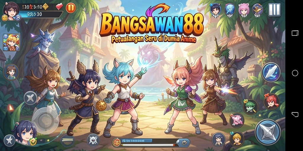 Tampilan gameplay menarik dengan karakter Anime favorit.
