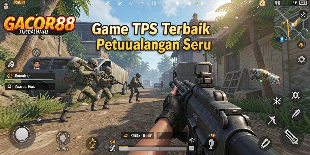 Tangkapan layar GACOR88 menampilkan aksi seru dalam pertempuran TPS.