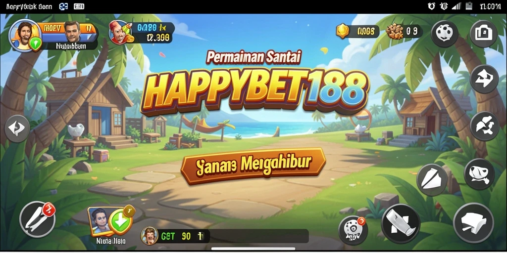 Screenshot menunjukkan gameplay santai dan menyenangkan dari HAPPYBET188.