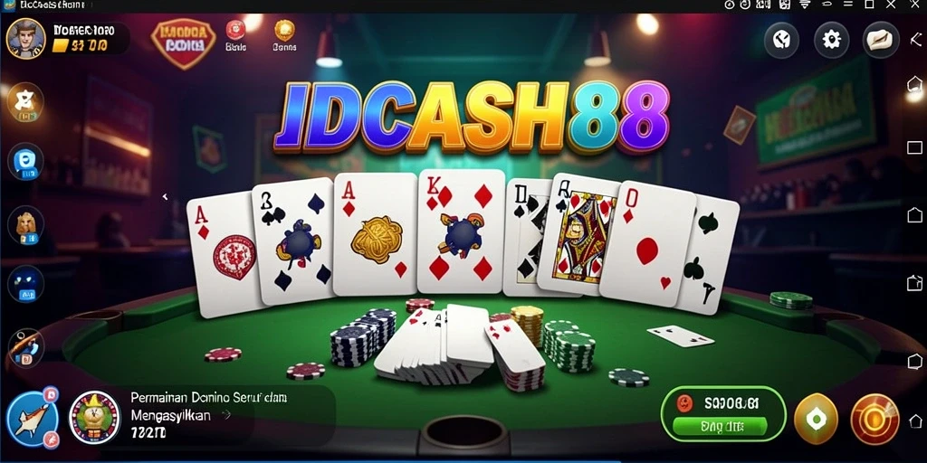 Tangkapan layar gameplay seru di IDCASH88 menunjukkan momen menegangkan saat bermain Domino.