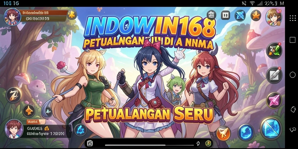 Screenshot gameplay INDOWIN168 menampilkan aksi karakter Anime yang menegangkan.