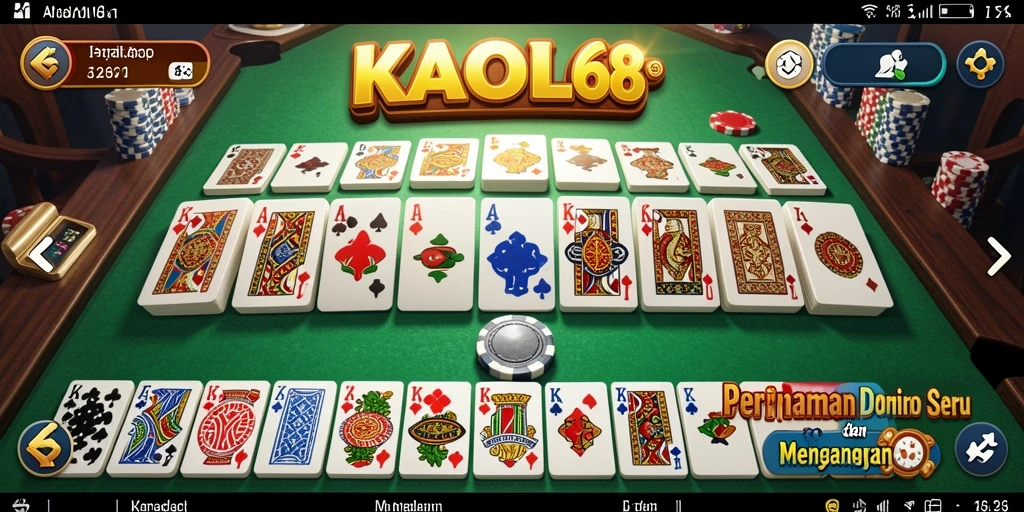 Tampilan gameplay Domino yang seru dan interaktif dari KAOL68.