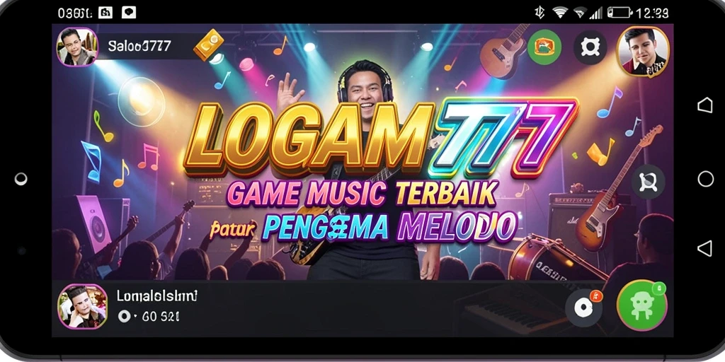 Tampilan gameplay LOGAM777 yang menarik dengan nuansa musik yang dinamis.