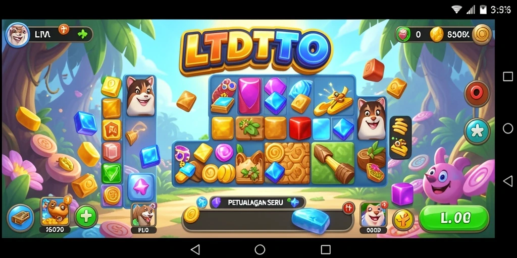 Screenshot LTDTOTO menampilkan gameplay seru dalam mencocokkan warna.