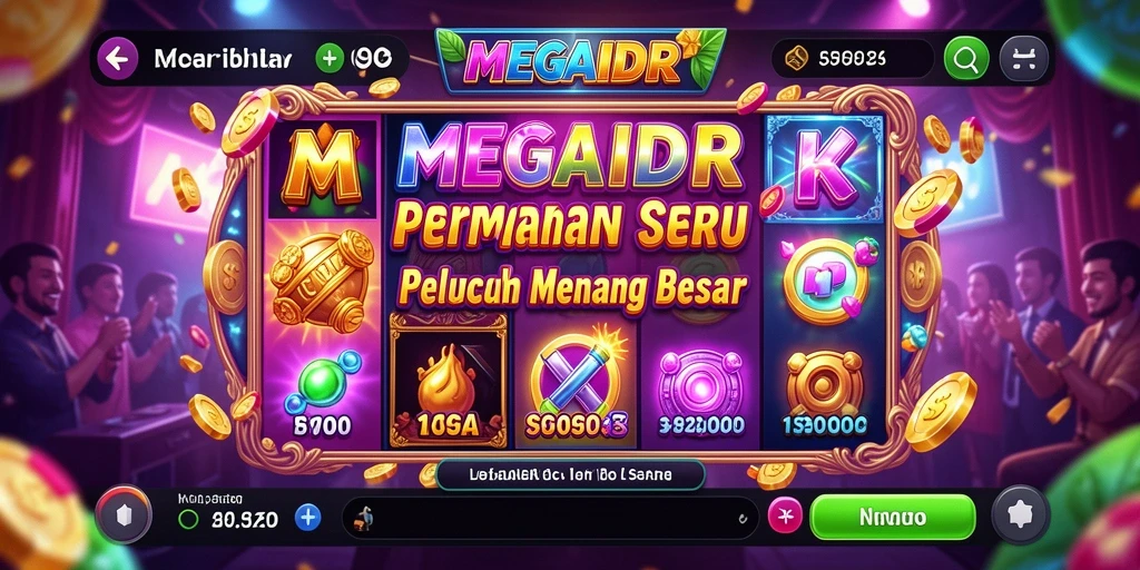 Screenshot gameplay MEGAIDR menampilkan serunya bermain slot.