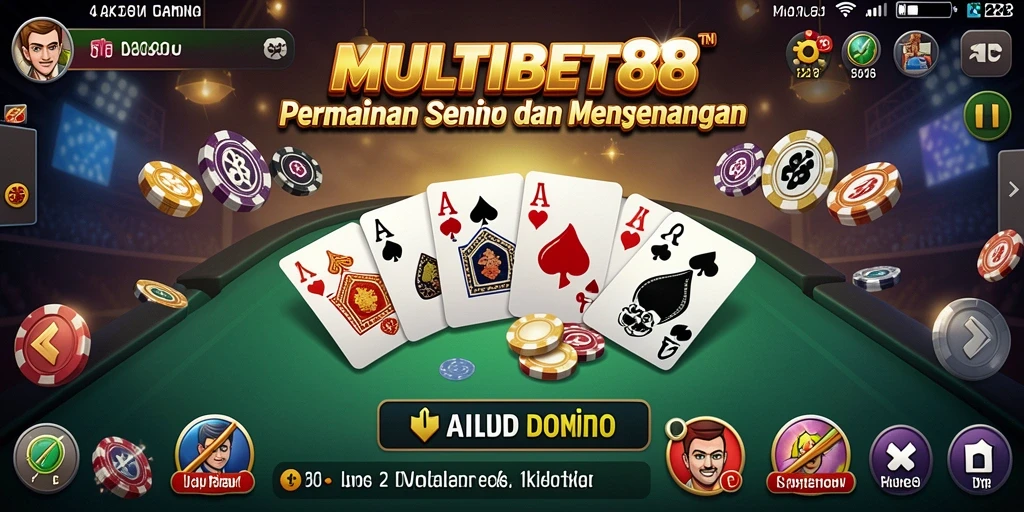Tampilan utama gameplay MULTIBET88 dengan domino virtual.