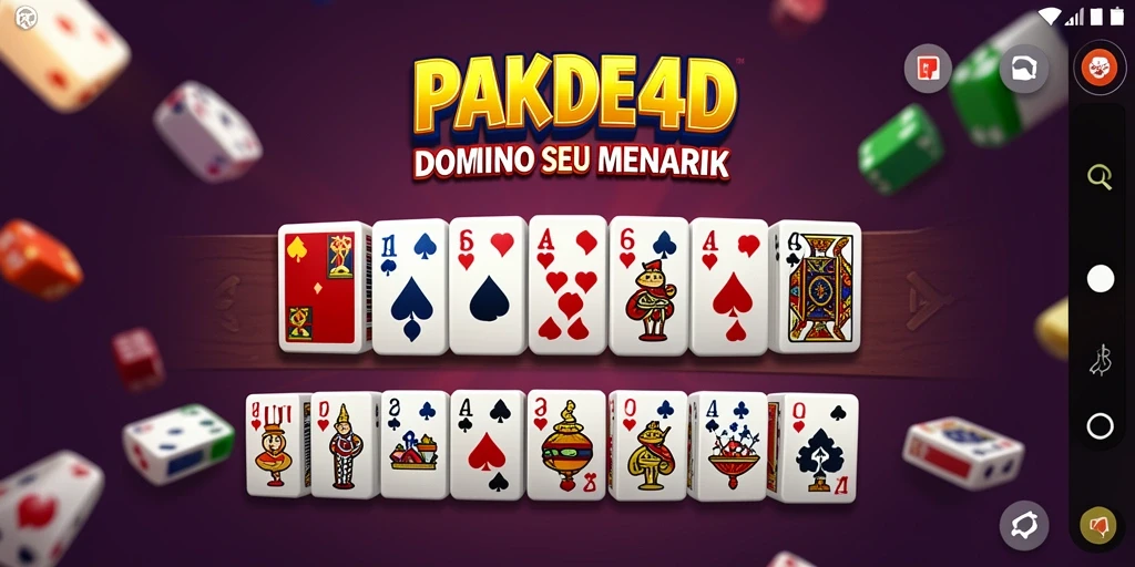Tampilan permainan domino yang menarik dan interaktif di PAKDE4D.