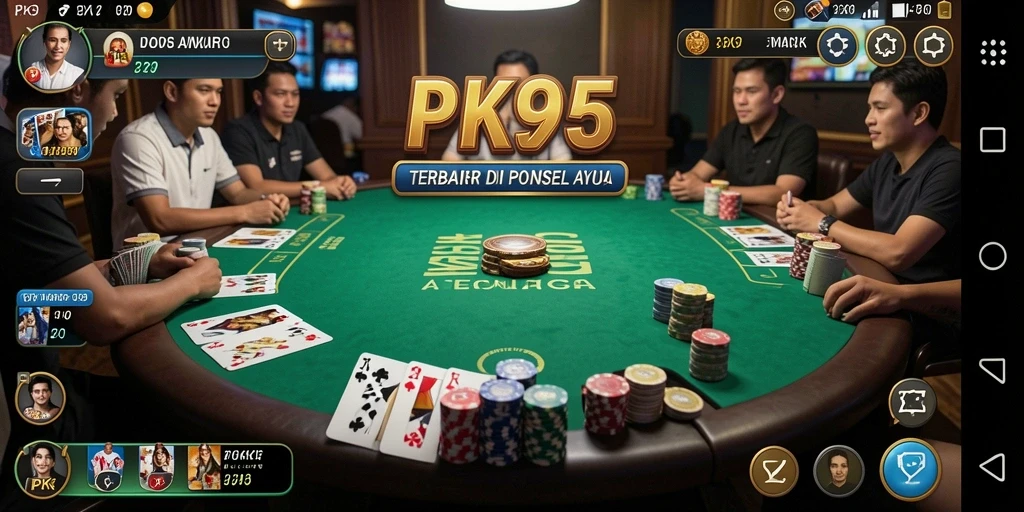 Tampilan gameplay PK95 yang memukau dan interaktif untuk permainan Poker.