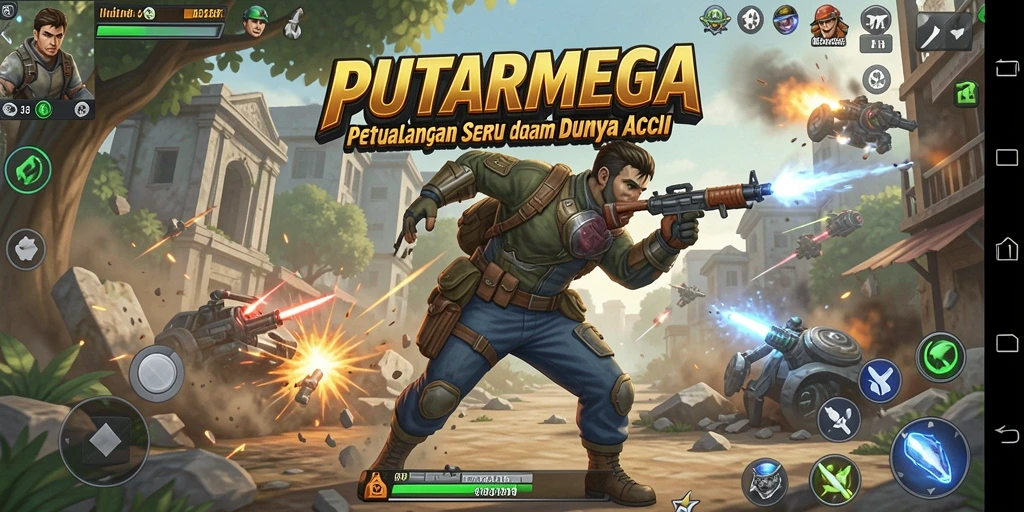 Screenshot PUTARMEGA menampilkan aksi menegangkan selama pertempuran.