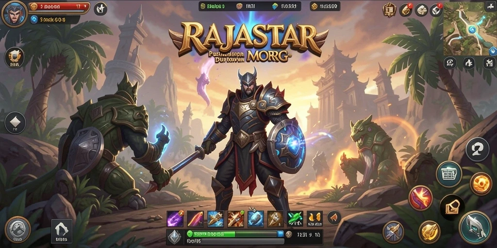 Tampilan gameplay epik dari RAJASTAR yang menarik dan penuh aksi.