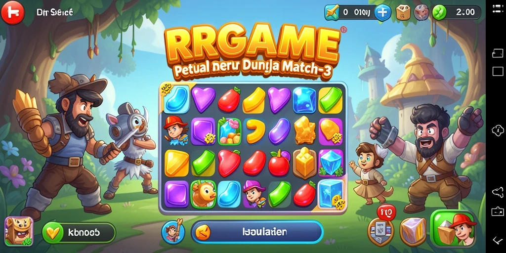Tampilan gameplay RPGAME yang seru dan penuh warna.