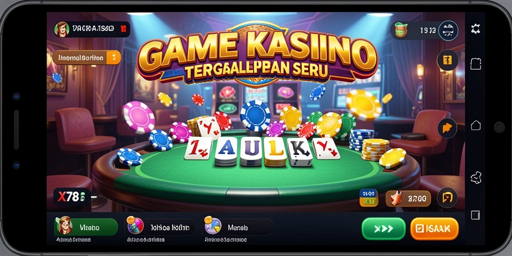 Tampilan gameplay Kasino yang mendebarkan di X78 dengan berbagai pilihan permainan.
